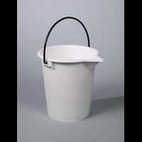 Laboratroy bucket, PE white, w/ spout, 10 l, old No. 2306-10
