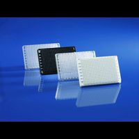Mikrotiterplatte BRANDplates, 384-well, pureGrade, PS, weiß, F-Boden, Standard, 5 x 10 St/Pkg