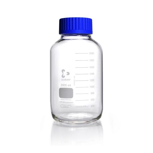 Duran Group Weithalsflasche, Klarglas, GLS 80, 2000 ml, komplett, 10 St/Pkg, komplett