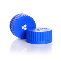 Product Image of DURAN® Membrane screw cap, GLS 80®, PP, blue, forDuran® lab-glass bottles ePTFE Pore size 0.2 µm, 2 pc/PAK