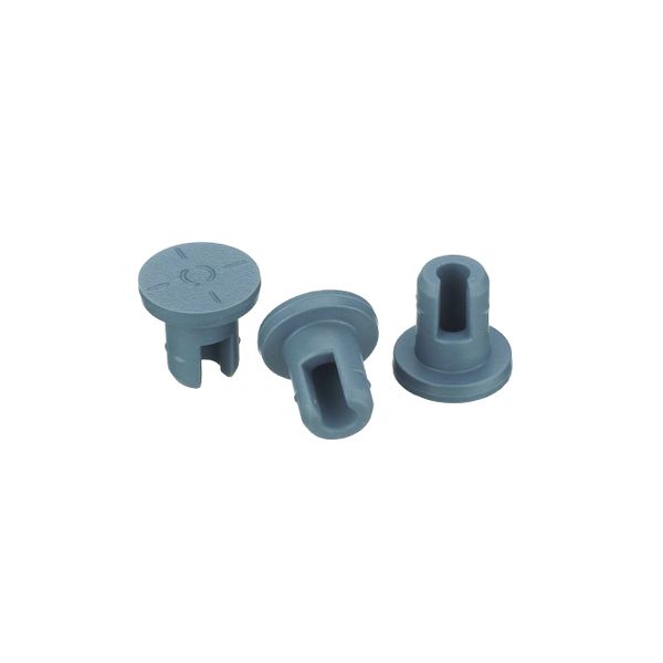 DWK Wheaton 13 mm Gummi-Ultrarein-Stopfen in Iglu-Form, Bromobutyl/46, grau, 1000 St/Pkg
