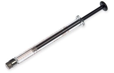 Hamilton 1 ml, Modell 1001 RN Spritze, ohne Nadel, max. Druck 200 psig (13.8 bar), max. Temperatur 115°C / 239°F