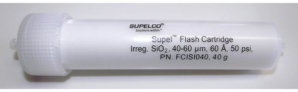 Supelco FLASH Cartridge SUPEL 40g 40-63μm SILICA, 15/PAK, matrix active group silica, bed wt. 40 g, for use with Isco and Analogix flash systems