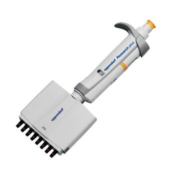 Eppendorf EP Research plus, 8-channel, variable, 30 - 300 μl, orange