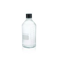 219759 Media bottle, 500 ml clear, graduated, black PF cap 33-430