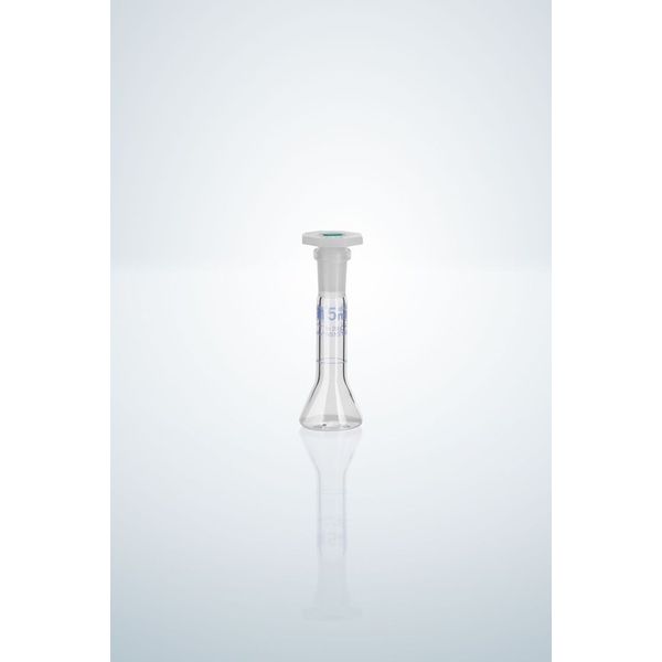 Hirschmann Messkolben, klar, NS 10/19, 20 ml, blau graduiert, A, mit Ringteilung, PE-St., trapezförmig, 2 St/Pkg