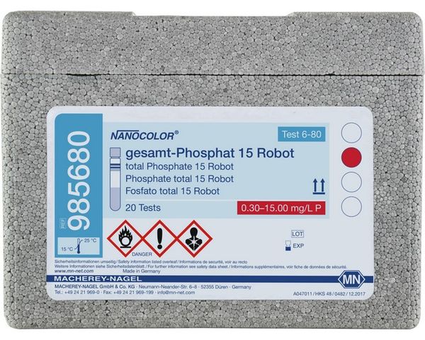Macherey-Nagel Rundküvettentest NANOCOLOR gesamt-Phosphat 15, Roboter, 20 Bestimmungen