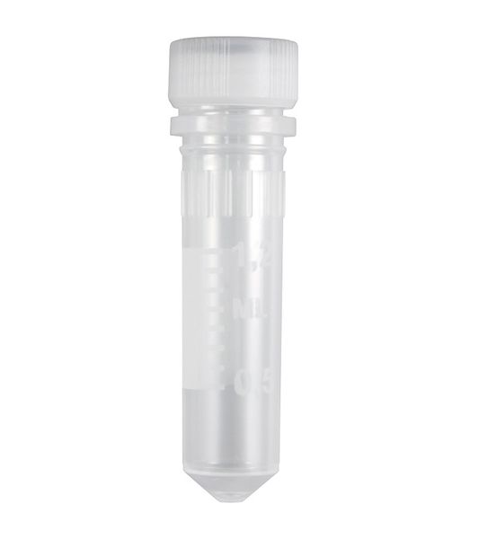 Ratiolab Microcentrifuge Tubes, PP, 2.0 ml, conical, screw cap, O-Ring, sterilized, 1000 pc/PAK