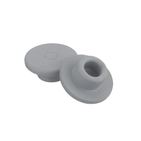 DWK Wheaton 30 mm rubber lid plug, straight, bromobutyl/50, grey, 1000 pc/PAK