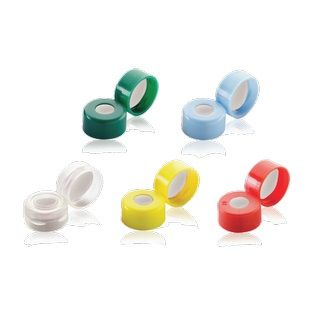 DWK Wheaton 11 mm snap cap, PE blue, with septum 0.002 PTFE/0.038 silicone, 1000 pc/PAK