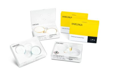 Sartorius Membrane Filter, CA, Grade 11105, round, 0.65 μm, 142 mm, white, without Grid, 100 pc/PAK