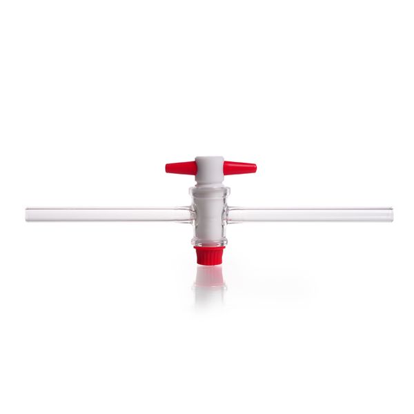 Duran Group DURAN Single way stopcocks, complete with PTFE key, bore 4 mm, NS 18.8, side arms 10 mm, 25 pc/PAK