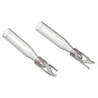 Product Image of 100 µl Inserts, 6x28mm, clear glass, for 1.5 mL large opening vials, 100/Pk, with bottom spring