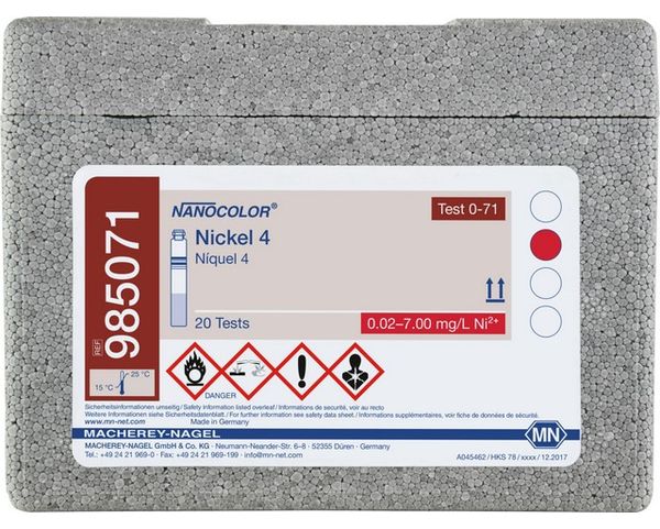 Macherey-Nagel Rundküvettentest NANOCOLOR Nickel 4, mit Barcode, Pg. à 20 Bestimmungen
