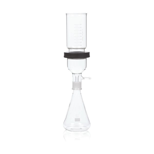 DWK Wheaton 90 mm Vakuum-Filtrationseinheit, klar, Boro, mit Filterhalter, Edelstahl 40/35