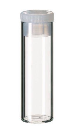 Altmann Analytik 4ml Shell Vial, 44.6x14.65mm, clear glass, 15mm PE Plug, transparent, 10 x 100 pc