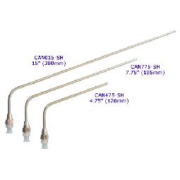 QLA 15 inch (380mm) Bent 316 SS 1/8 inch (3.2mm) OD Cannula with SS Luer Lock