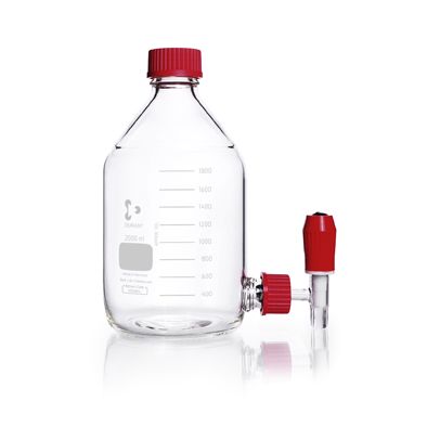 Duran Group Stutzenflasche/DURAN 2000 ml (Gewinde GL 45) Bodentubus GL 32, Hals NS 29/32, kompl. 2000ml