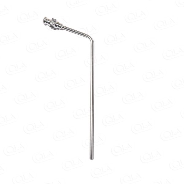 QLA 4.75" (120mm) Bent 316 SS 1/8" (3.2mm) OD Cannula with SS luer Lock