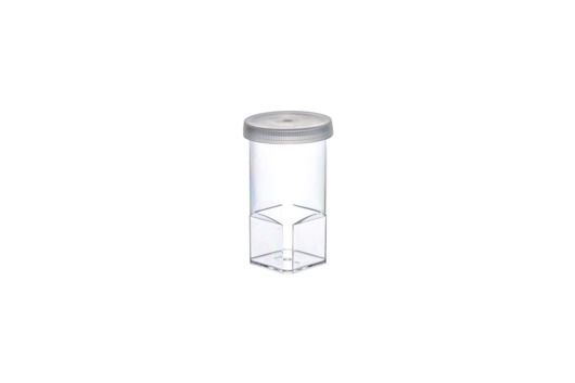 Greiner Bio-One Analysengefäß für Coulter, PS, 25 ml, flacher Boden, mit Deckel, 5 x 250 St/Pkg