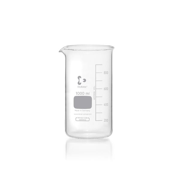 Duran Group Beaker/DURAN, tall form, 1000 ml with graduation and spout, 10 pc/PAK