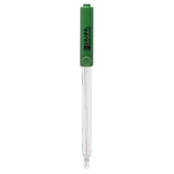 HANNA Instruments Deutschland GmbH Digital pH electrode with matching pin, glass, refillable, for edge , pH 0-14, ceramic junction, single-use