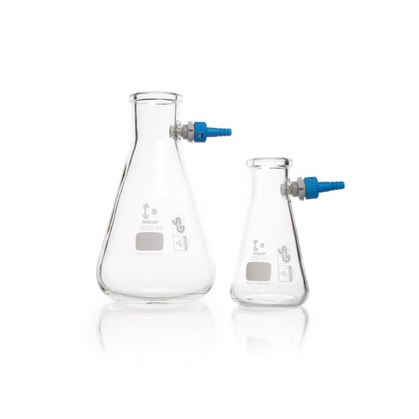 Duran Group Saugflasche, Duran, Glas, 250 ml, Erlenmeyerform, Montageset, 10 St/Pkg