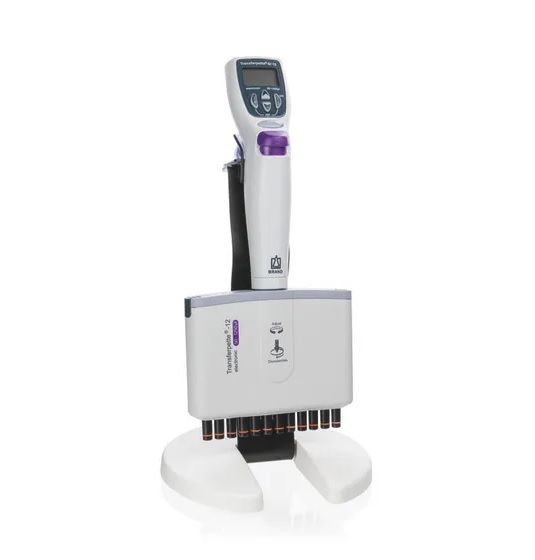 Brand GmbH & Co. KG Transferpette -12 electronic, 50 - 1250 μl, inkl. Einzelständer, Netzteil Universal (100-240 V / 50-60 Hz), DE-M