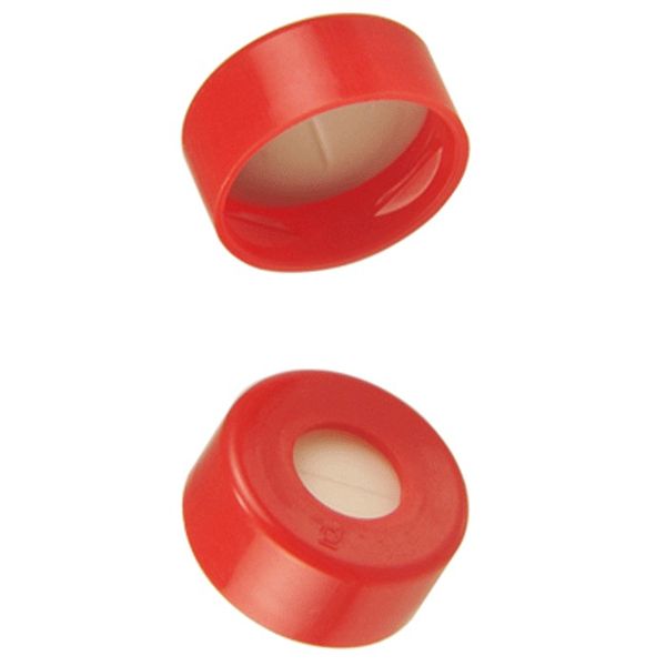 Microsolv Snap Cap red, 11 mm, with white Sil/natural PTFE Preslit Fitted Septa, 1000 pc/PAK