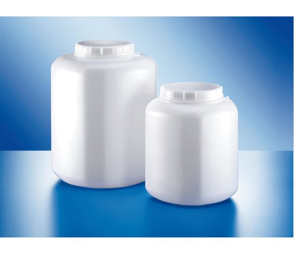 Kautex Vielzweck-Weithalsbehälter, HDPE, natur, 10 l, vielkantig, mit Verschluss, alte Nr.: KA35770547