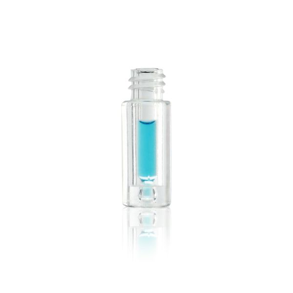 DWK Wheaton Glas-/ Kunststoff-Fläschchen , klar, 100 μl Einsatz, Schraubgewinde, 8-425, 12 x 32 mm, 100 St/Pkg