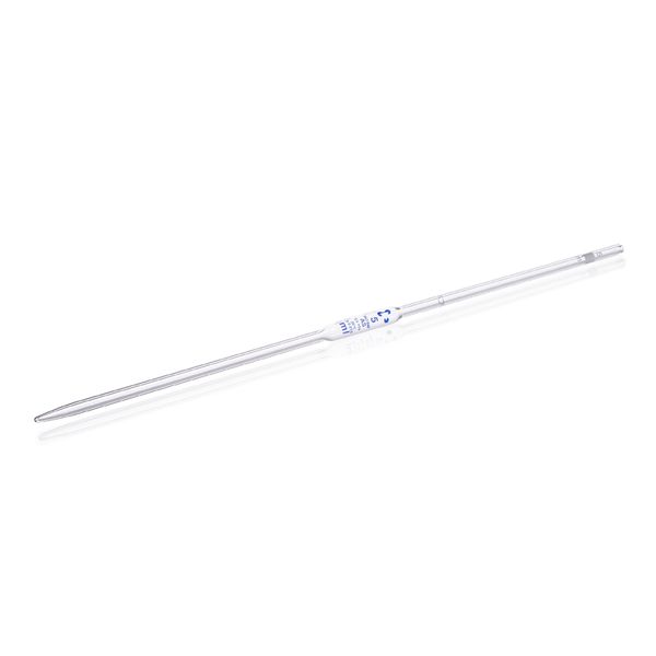 Duran Group AR -Glas Vollpipette, konformitätsbescheinigt, blau bedruckt, Kl. AS, mit Chargenzertifikat, 1 Marke, 5 ml, 6 St/Pkg