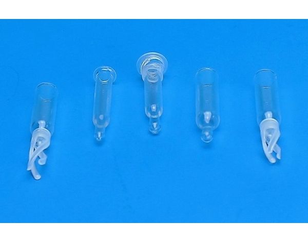 JG Finneran 100 μl Glass Conical Limited Volume Insert, 5x29 mm Precision-Formed Mandrel Interior, with Patented Top Spring, 100 pc/PAK