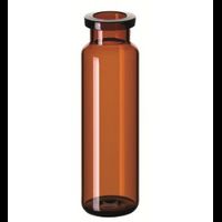 ND20/ND18 20ml Headspace-Flasche, 75,5x22,5mm, Braunglas, langer Hals, flacher Boden, DIN-Rollrand, 10x100/PAK