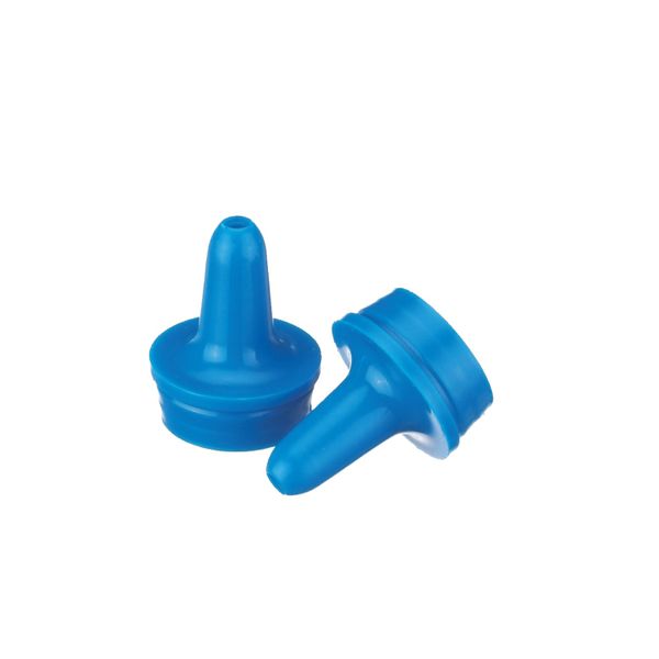 DWK Wheaton Blaue PE-Tropfflaschenspitze für Schraubkappe 20-410 und 30-125 ml Tropfflasche, 20 mm Ø, 100 St/Pkg
