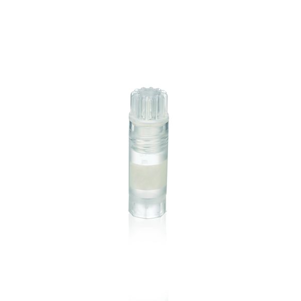 DWK Wheaton 1.2 ml CryoElite cryovial, PP, conical bottom, standing edge, patch, natural sealing cap, internal thread, 500 pc/PAK