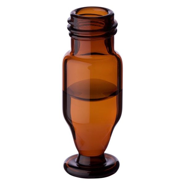 Microsolv Screw Top Vials, amber glass, 1.5ml, U Shape. 9-425mm, 12x32mm OD and a fluted stand, for use as an autosampler vial, 100pc/PAK