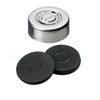 Product Image of ND20 Butyl Combination Seal: Aluminum Centre Tear-Off Cap, clear lacquered, dark grey, 55° shore A, 3.0mm, 10 x 100 pc