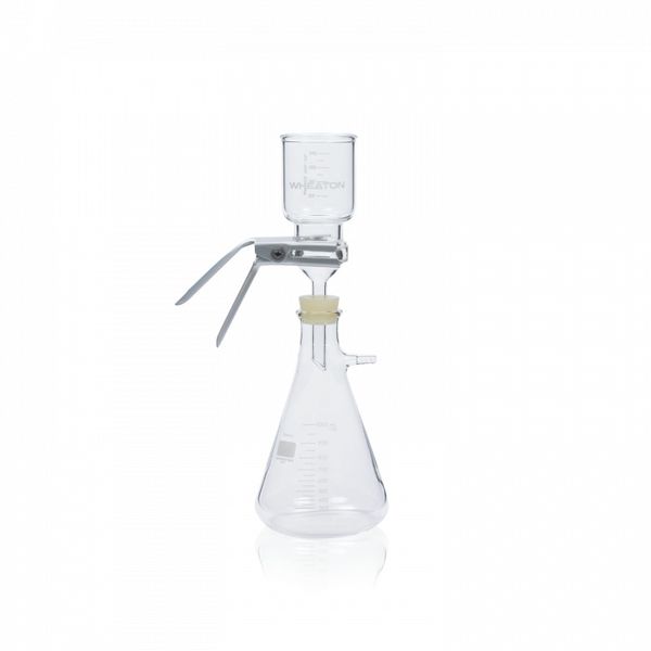 DWK Wheaton 47 mm Vakuum-Filtrationseinheit, klar, Boro, mit Glasfritte-Filterhalter 40-60μm