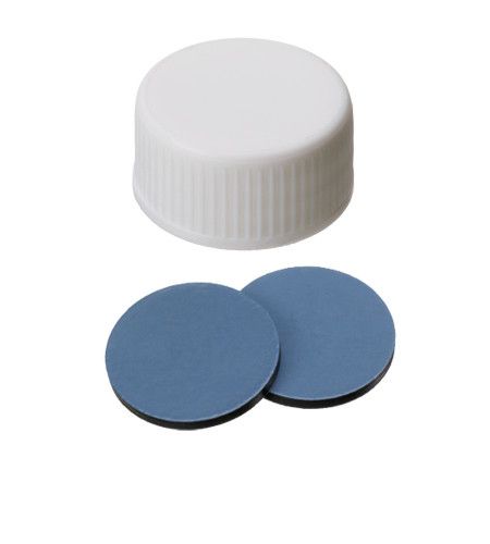 Altmann Analytik Schraubkappe, ND24 PP, weiß, geschl.,2,0 mm 1000/PAK, PTFE/EPDM schw./PTFE, 2,0 mm, 10x100/PAK