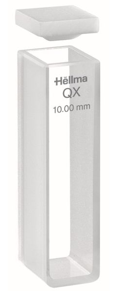 Hellma Makro-Küvette, Typ 100-QX, Extended Range Quarzglas, WL 200-3500 nm, Schichtdicke 10 mm, PTFE-Falzdeckel, 3.500 μl