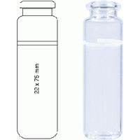Product Image of 20mL Headspace Crimp Neck Vial N20 outer diameter: 22 mm, outer height: 75 mm clear, rounded bottom