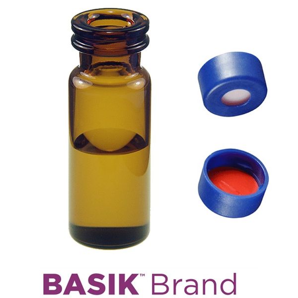 Microsolv EPP Vial, amber, 2 ml, Snap Cap blue with bonded SOFT-Guard Sil/PTFE Septa slit, 100 pc/PAK