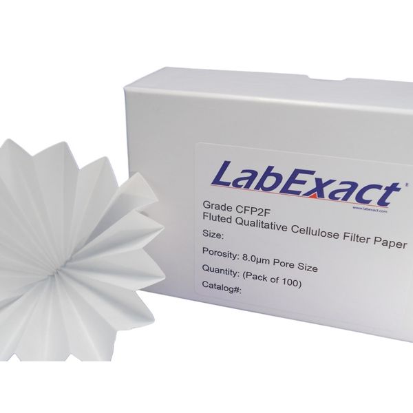 I.W. Tremont Qualitatives Zellulose Filterpapier, rund, geriffelt, Sorte CFP2, 185 mm, 100 St/Pkg