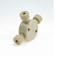 Product Image of T-Connector, PEEK, 1/4-28, Bore 0,8 mm, complete, minimum order amount 11 pieces
