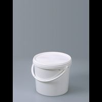 Packaging bucket, PP white, 5 l, w/ closure, old No. 2327-05