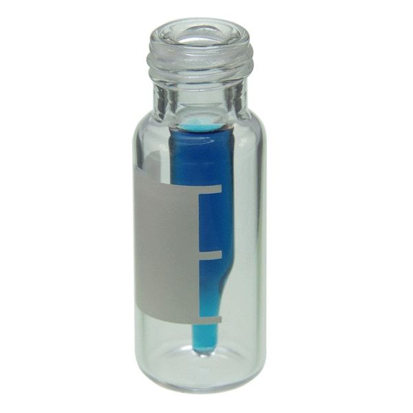 Microsolv 300 μl FI Vial clear, Screw Thread 9 mm, Write-on Patch, 100 pc/PAK
