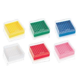 DWK Wheaton KeepIT-81 weiße Gefrierbox, Kunststoff, für 81 kryogene Fläschchen mit Außengewinde, 130x130x52mm, 10 St/Pkg