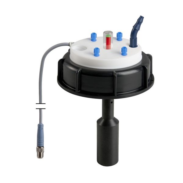 SCAT SafetyWasteCap S90, electronic level control, 4x 2.3/3.2 mm OD, 1x 6.4 - 9 mm ID + connector for exhaust filter