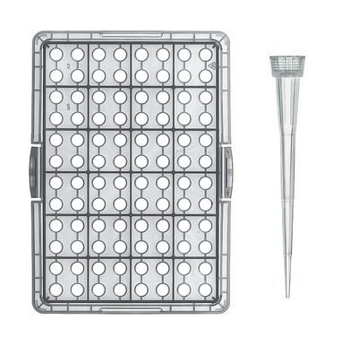 Vitlab Pipettenspitzen, PP, unsteril, Maxi, graduiert, farblos, 0,5 - 20 μl, 10 Beutel à 1000 Spitzen